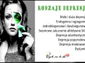 Kobieta z pękniętą twarzą, odsłaniającą zielone oczy, symbolizuje różne rodzaje depresji, takie jak endogenna, dwubiegunowa czy maskowana.