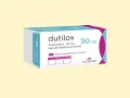 Opakowanie leku Dutilox zawierającego duloksetynę 30 mg, 56 kapsułek.