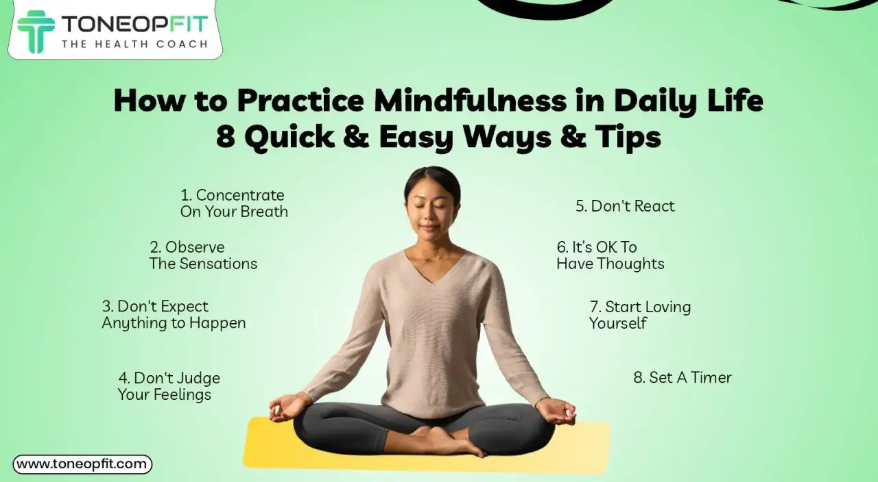 Kobieta medytuje, ucząc, czym jest mindfulness: 8 sposobów na praktykę w codziennym życiu.